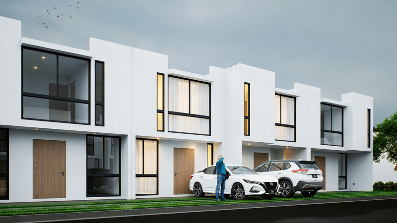 Fachada del modelo Atria