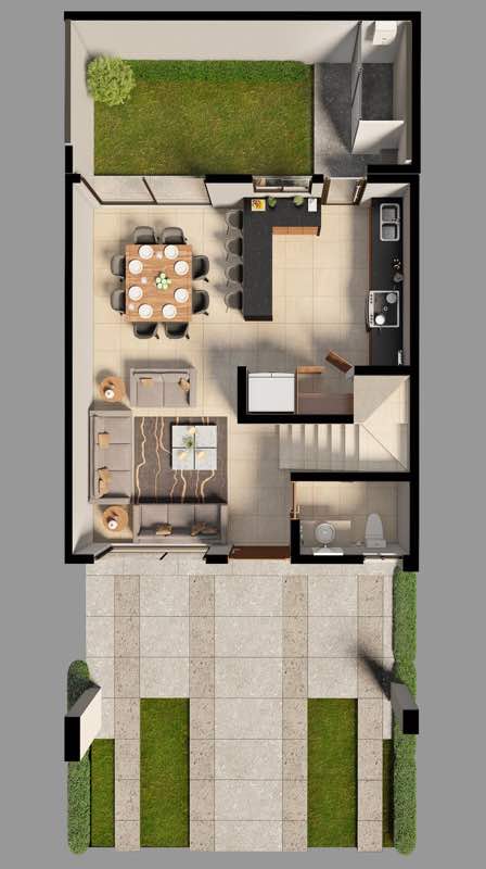 Planta baja del modelo Kaia
