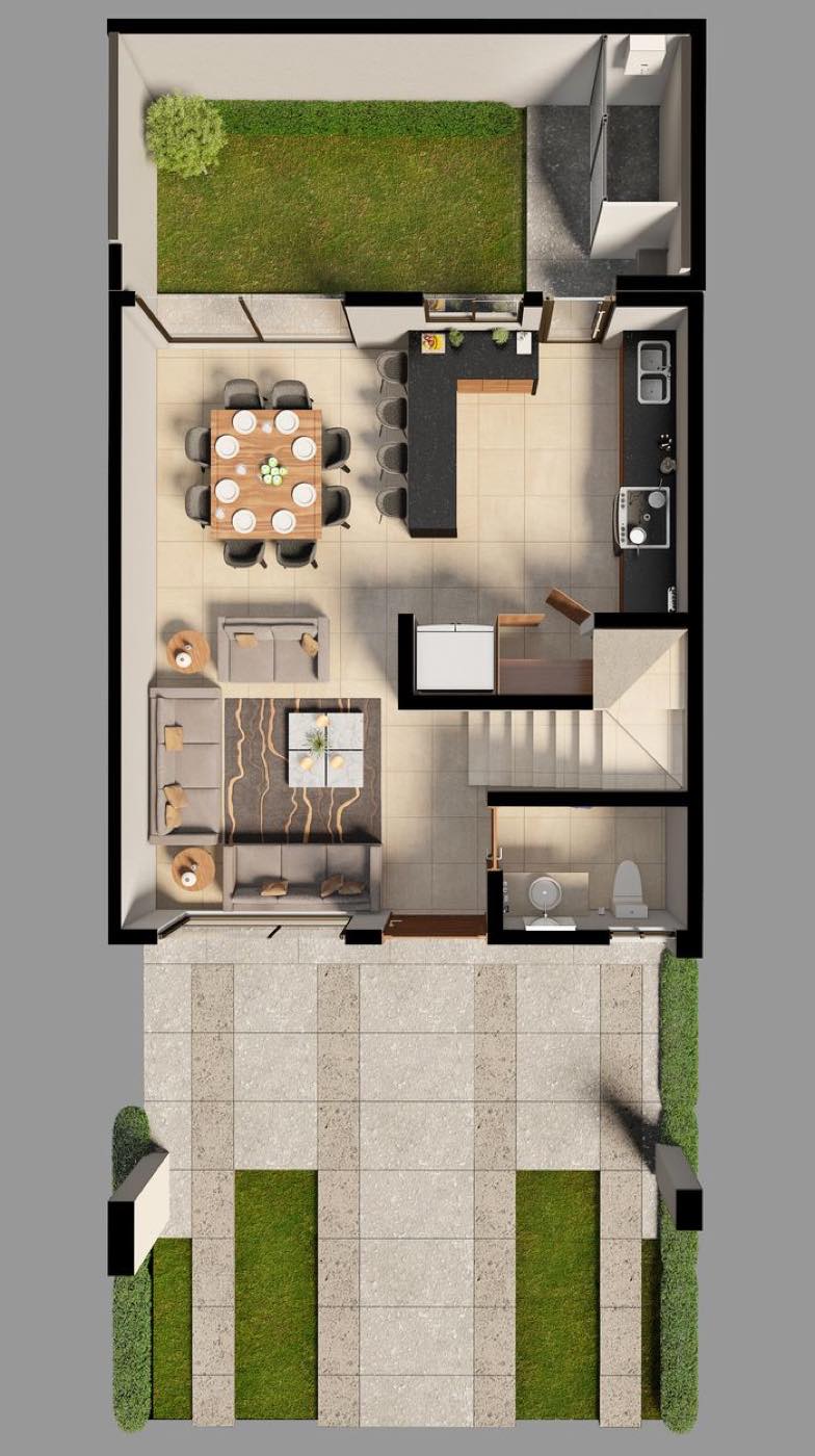 Planta baja del modelo Kaia
