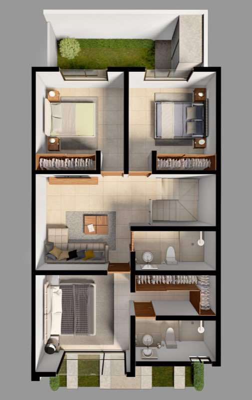 Planta alta del modelo Kaia