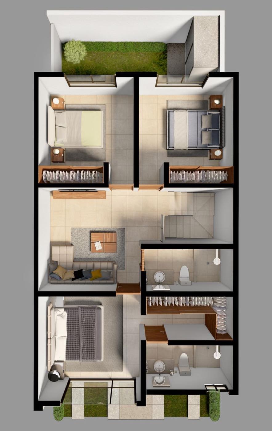 Planta alta del modelo Kaia