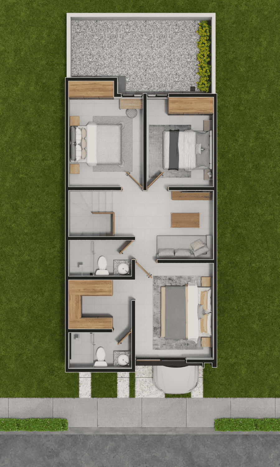 Planta alta del modelo Giorgio