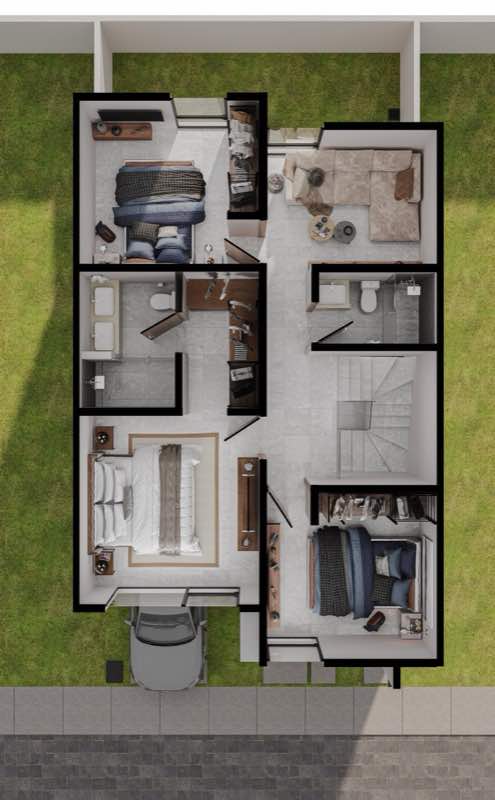 Planta alta del modelo Lippi