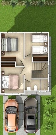 Planta alta del modelo Milán