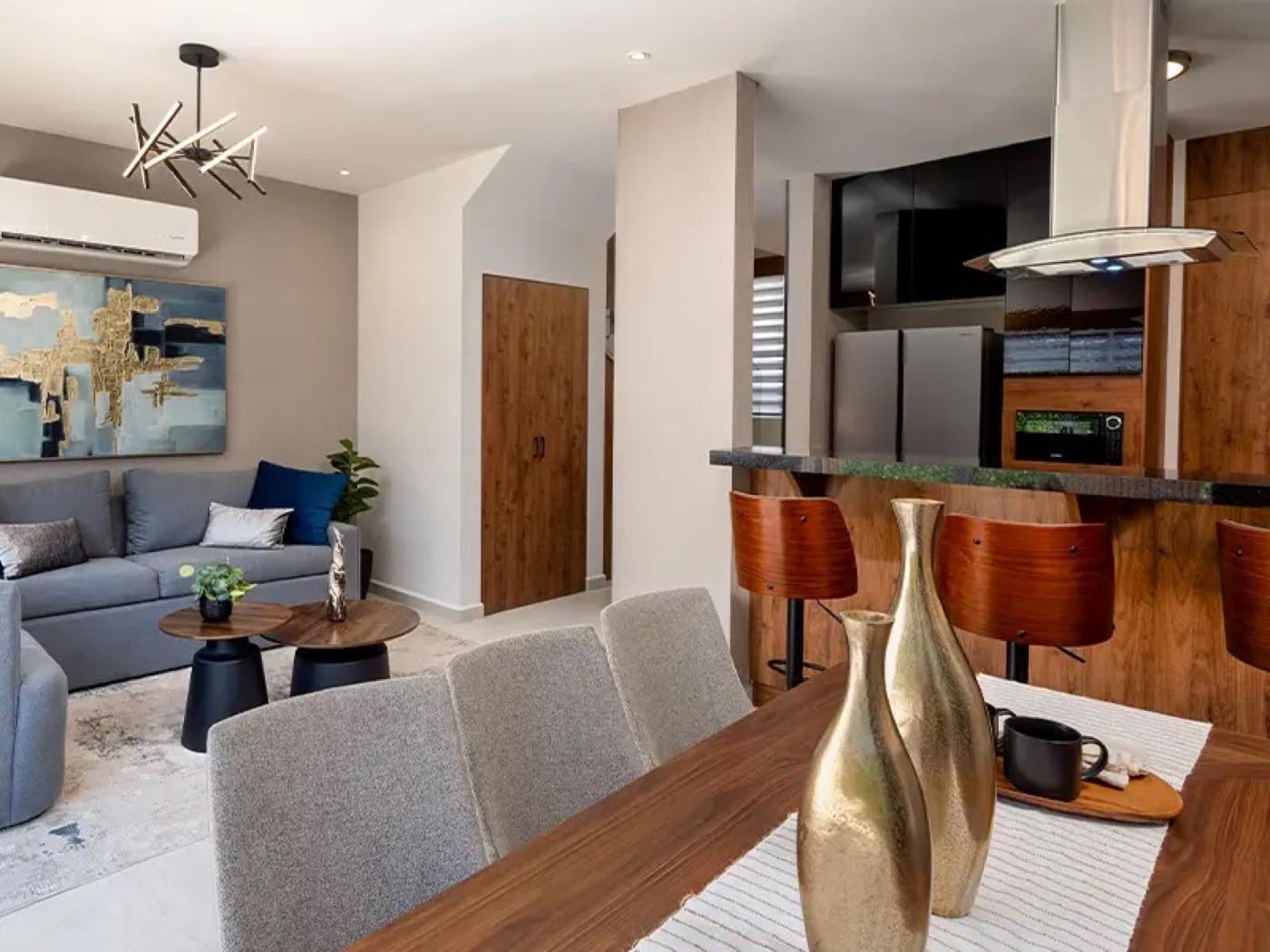 Sala con Comedor y cocina en el modelo Aura Elite 3N