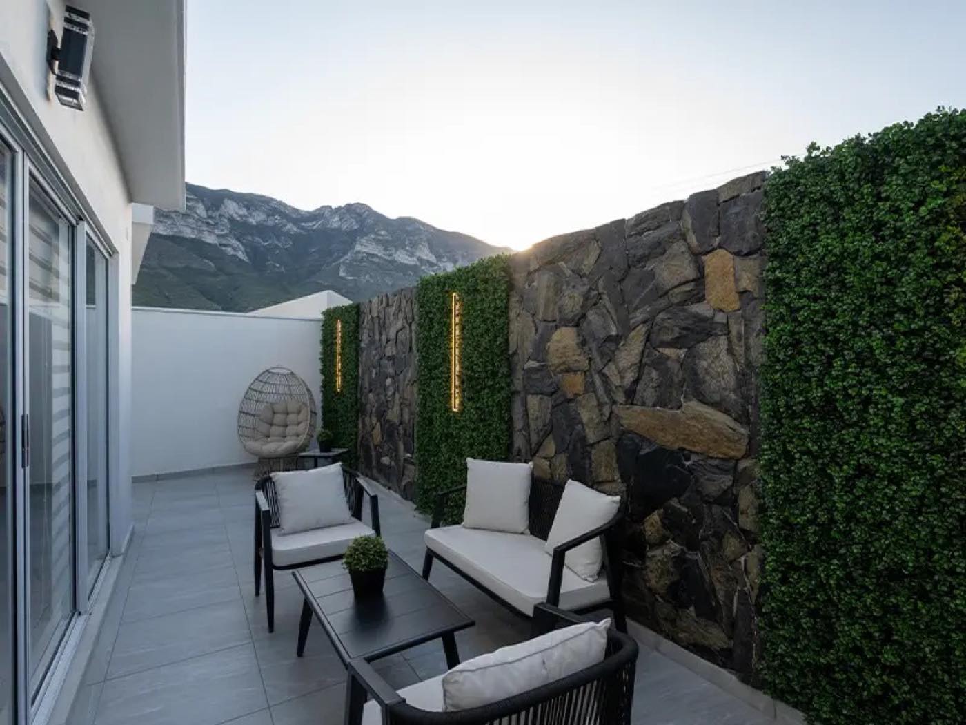 Área lounge exterior  en el modelo Aura Elite 2N