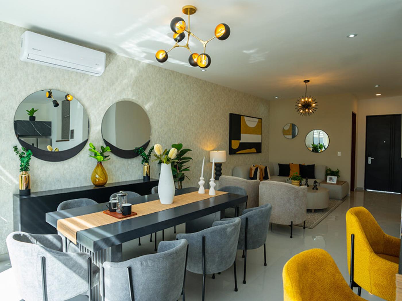 Sala con comedor del modelo Platino