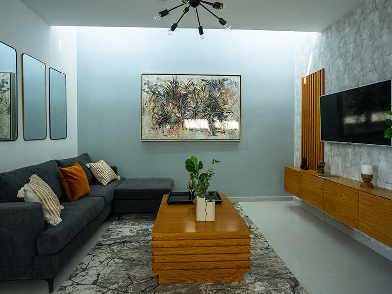 Sala con tv del modelo Platino