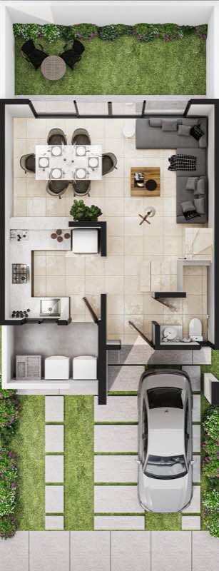 Planta baja del modelo Marbella