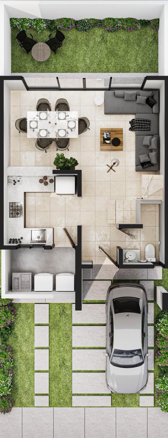 Planta baja del modelo Marbella