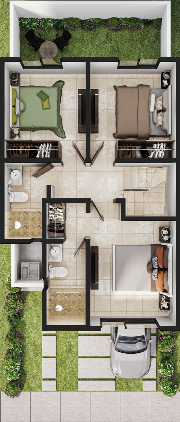 Planta alta del modelo Marbella