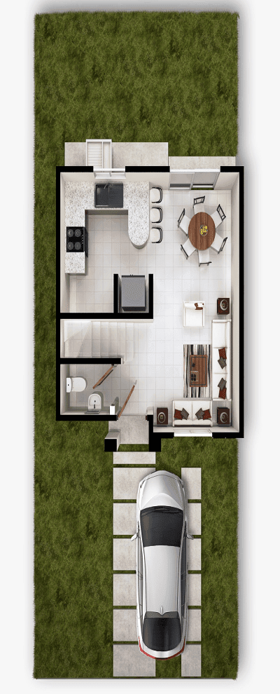 Planta baja del modelo Andaluz