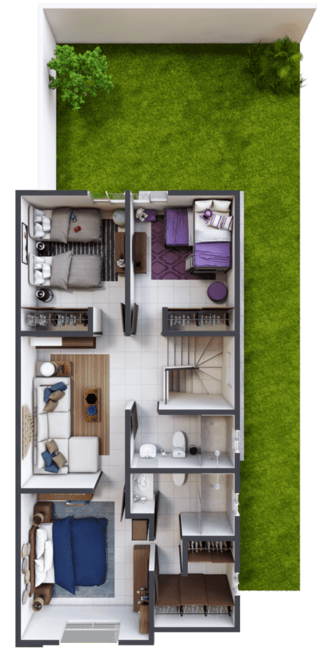 Planta alta del modelo Arlés