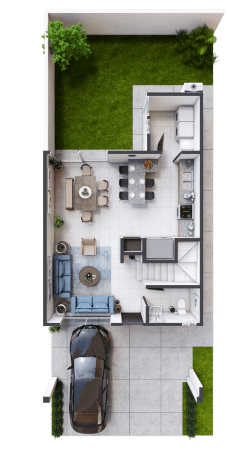 Planta baja del modelo Córcega