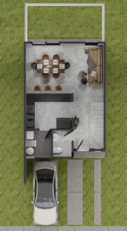 Planta baja del modelo Almería