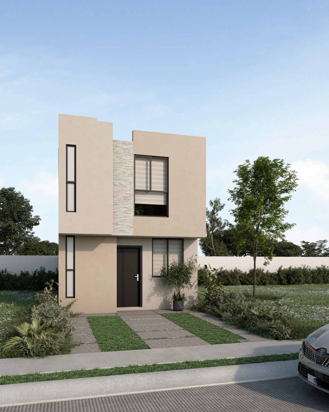 Fachada del modelo Piovere