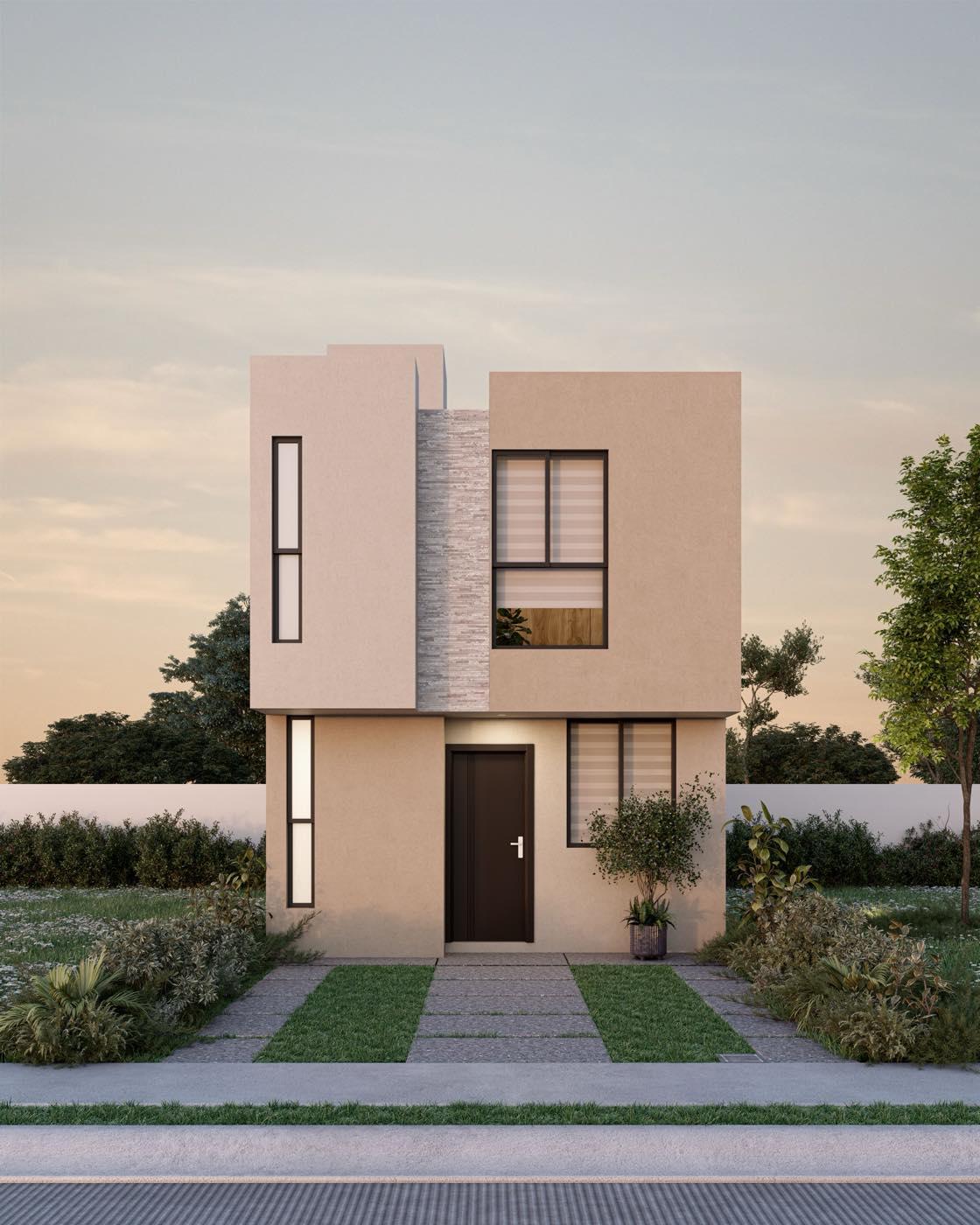 Fachada del modelo Piovere