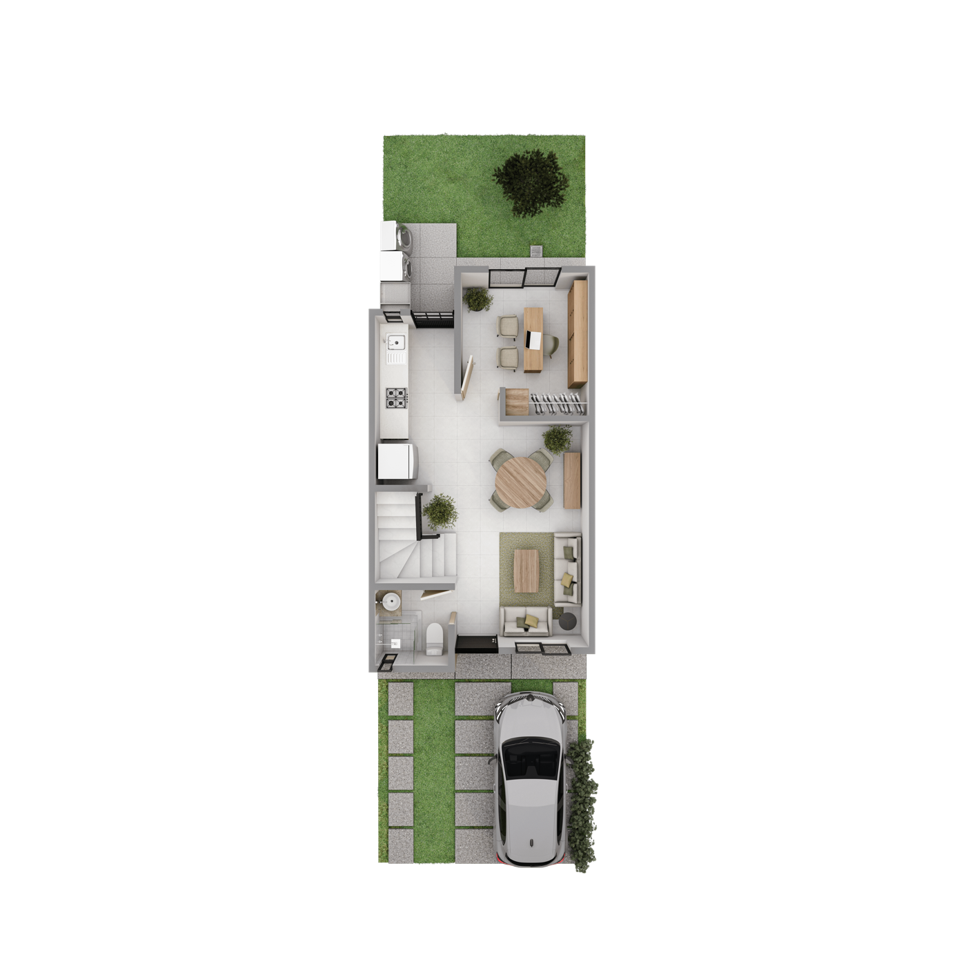 Planta baja del modelo Piovere