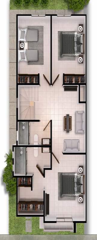Planta alta del modelo Vernon