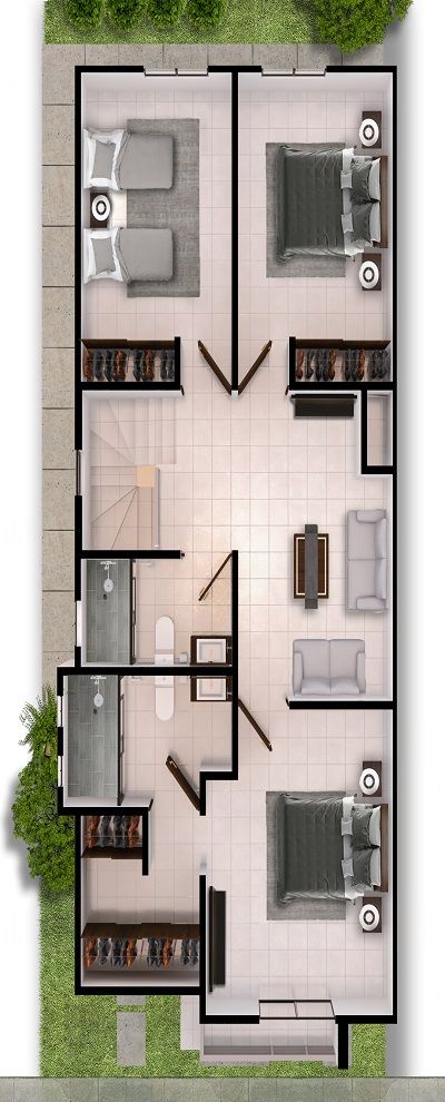 Planta alta del modelo Vernon