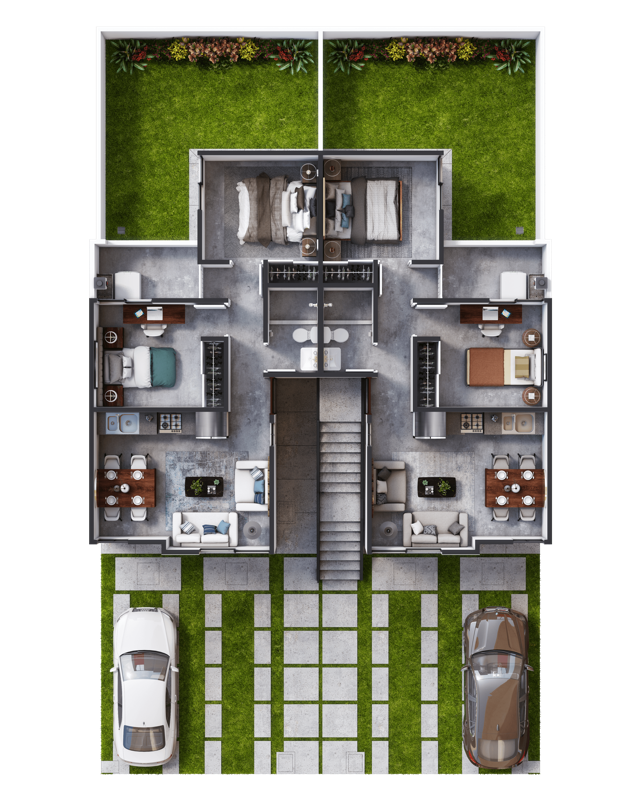 Planta alta del modelo Encino
