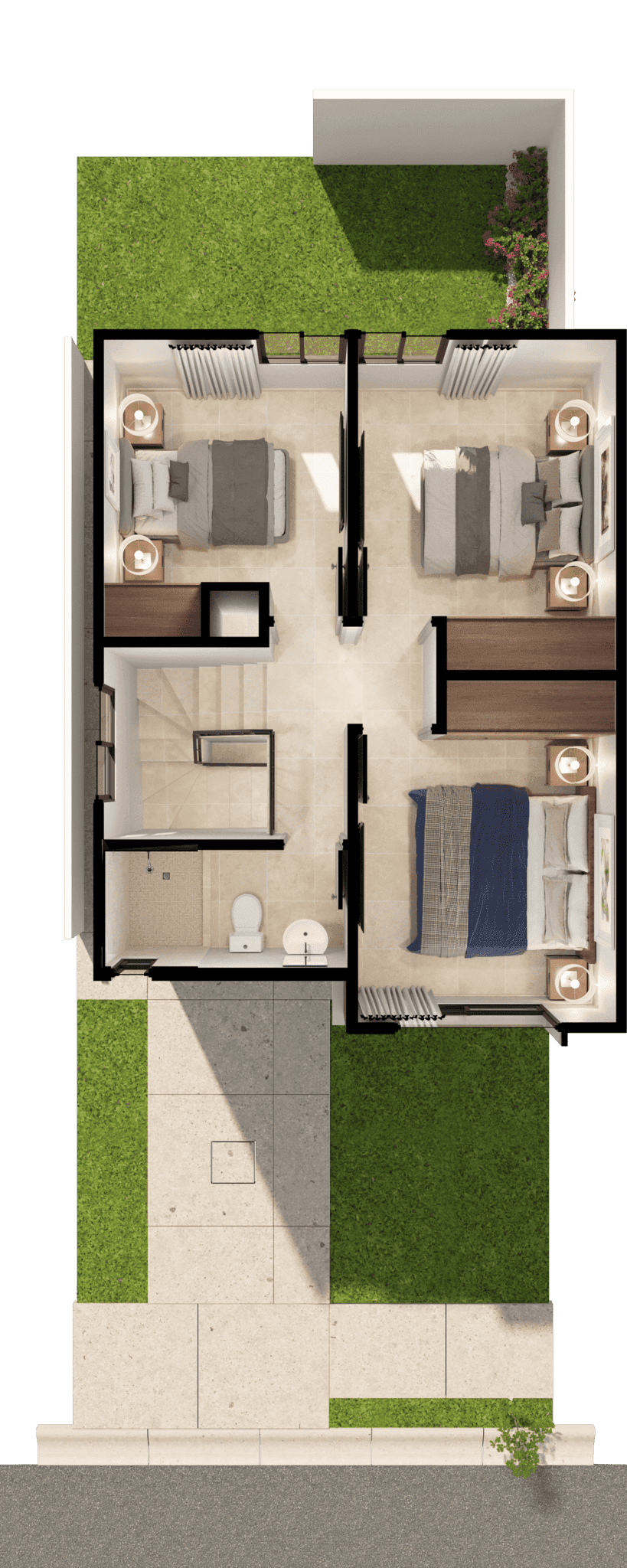 Planta alta del modelo Ciprés