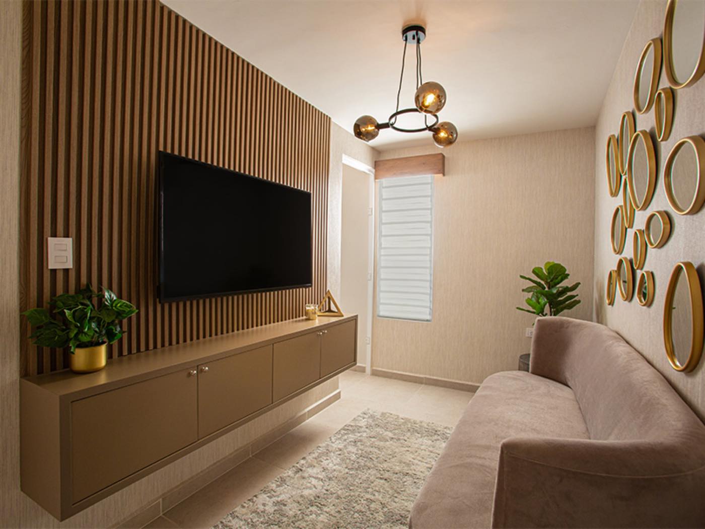 Sala de estar del modelo Milán