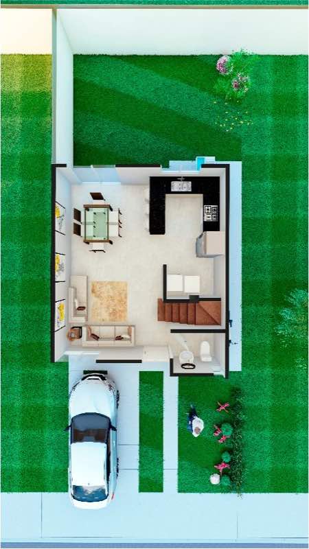 Planta baja del modelo Arlés