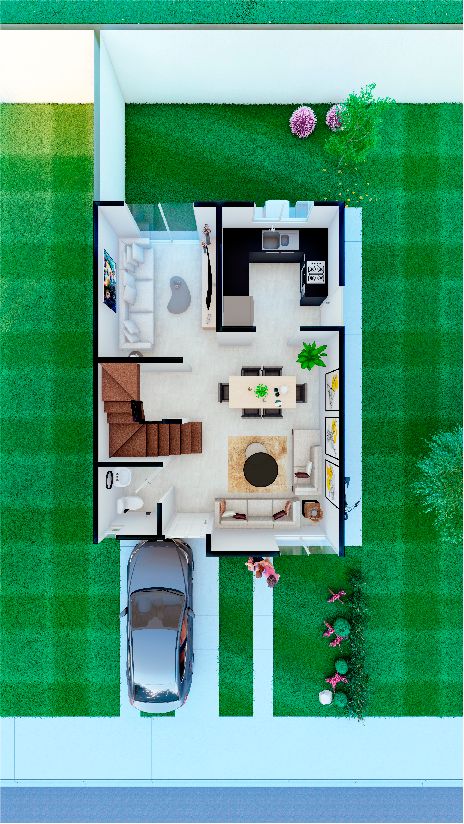 Planta baja del modelo Cannes
