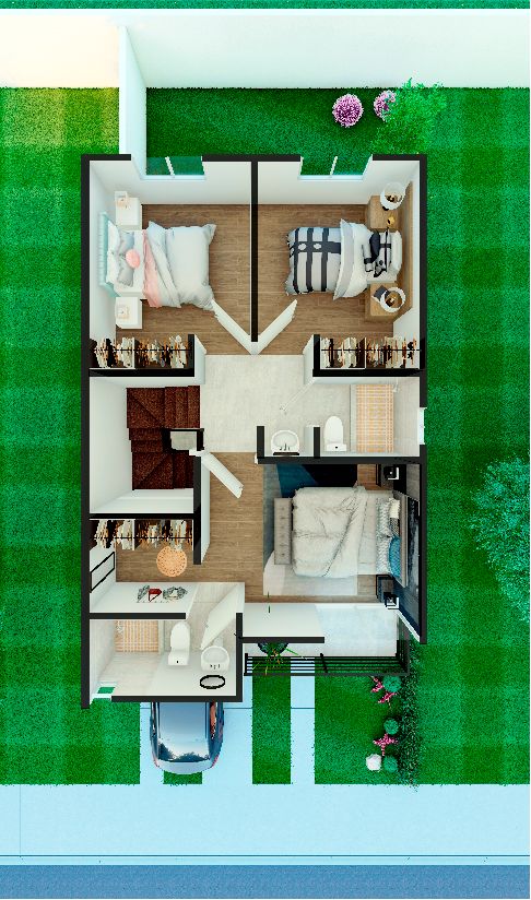 Planta alta del modelo Cannes