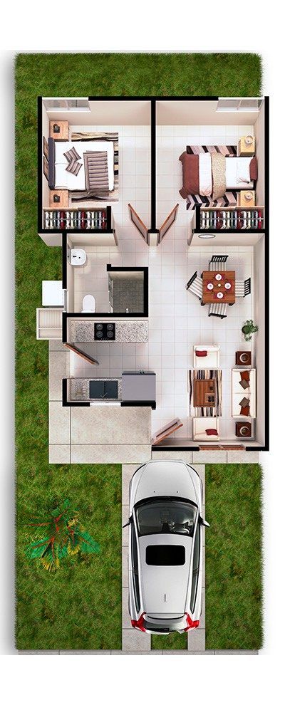 Planta baja del modelo Granada