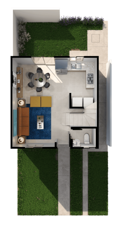 Planta baja del modelo Cádiz Circuito Monteviña