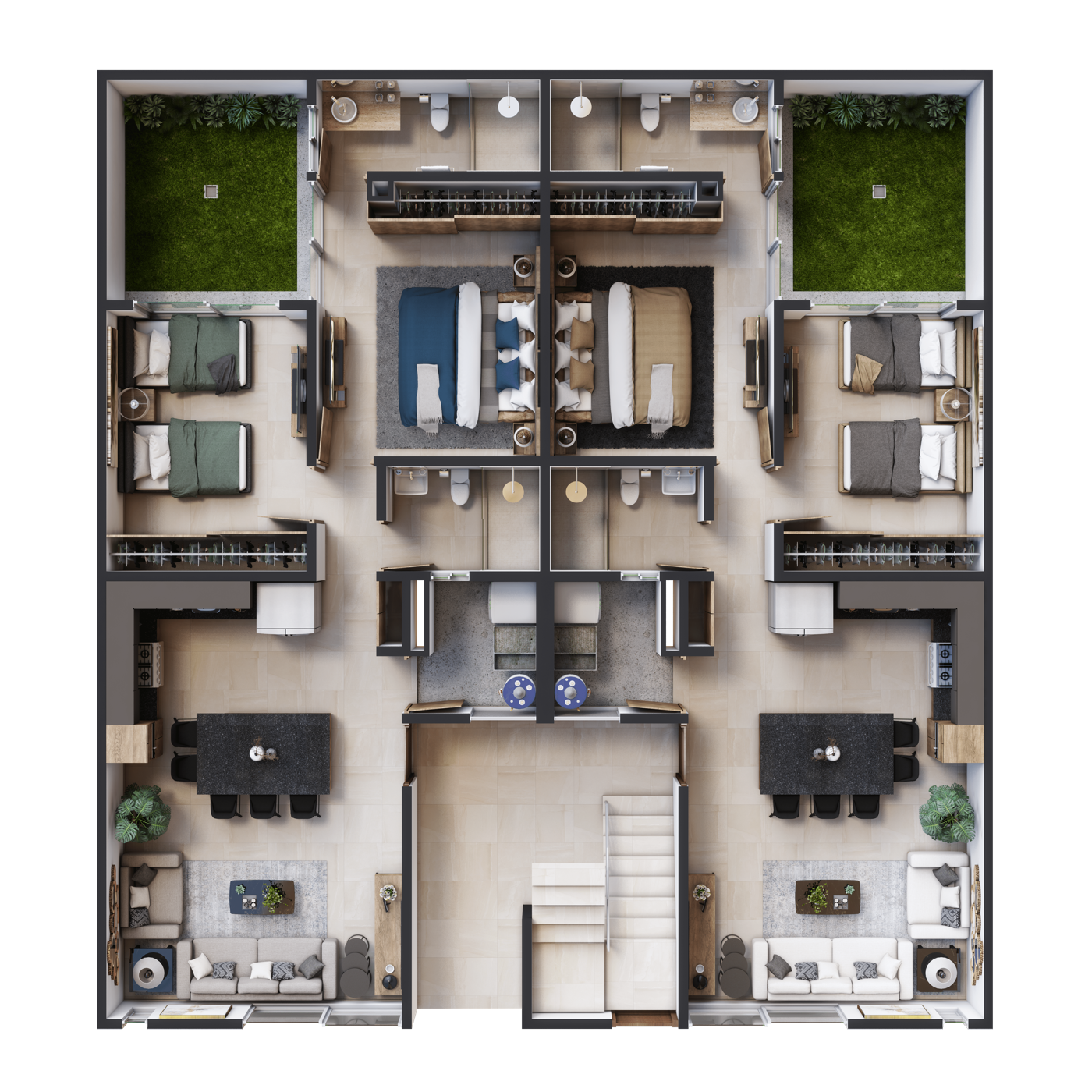 Planta baja del modelo Departamento Tokio PB
