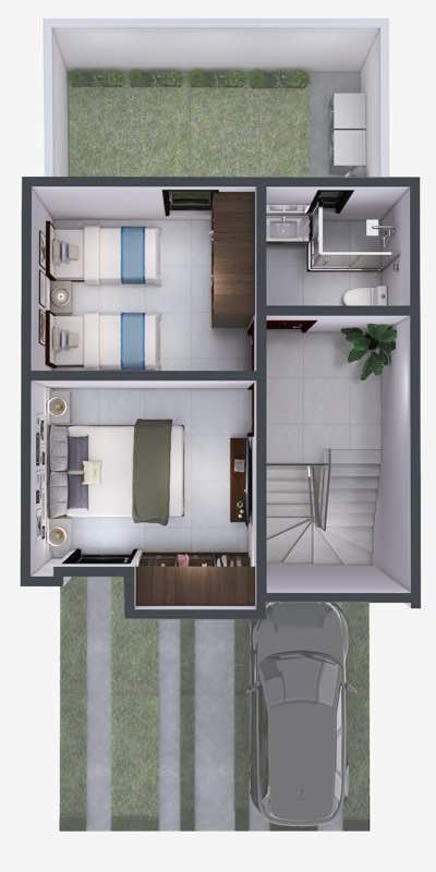 Planta alta del modelo Aqua