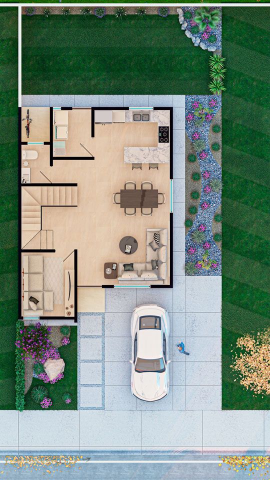 Planta baja del modelo Miró