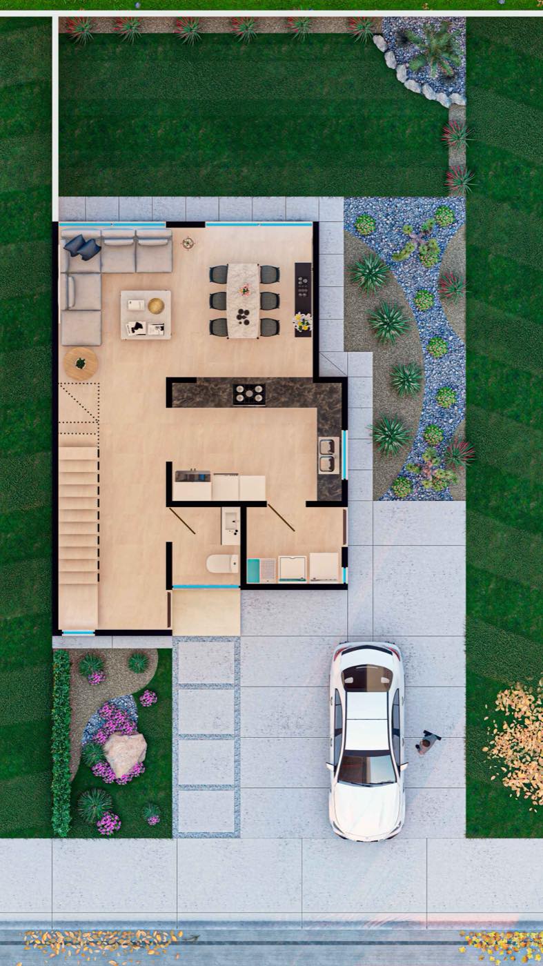 Planta baja del modelo Vera