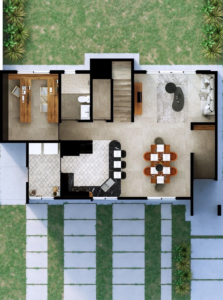 Planta baja del modelo Bareli