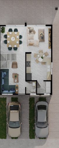 Planta baja del modelo Mediteráneo