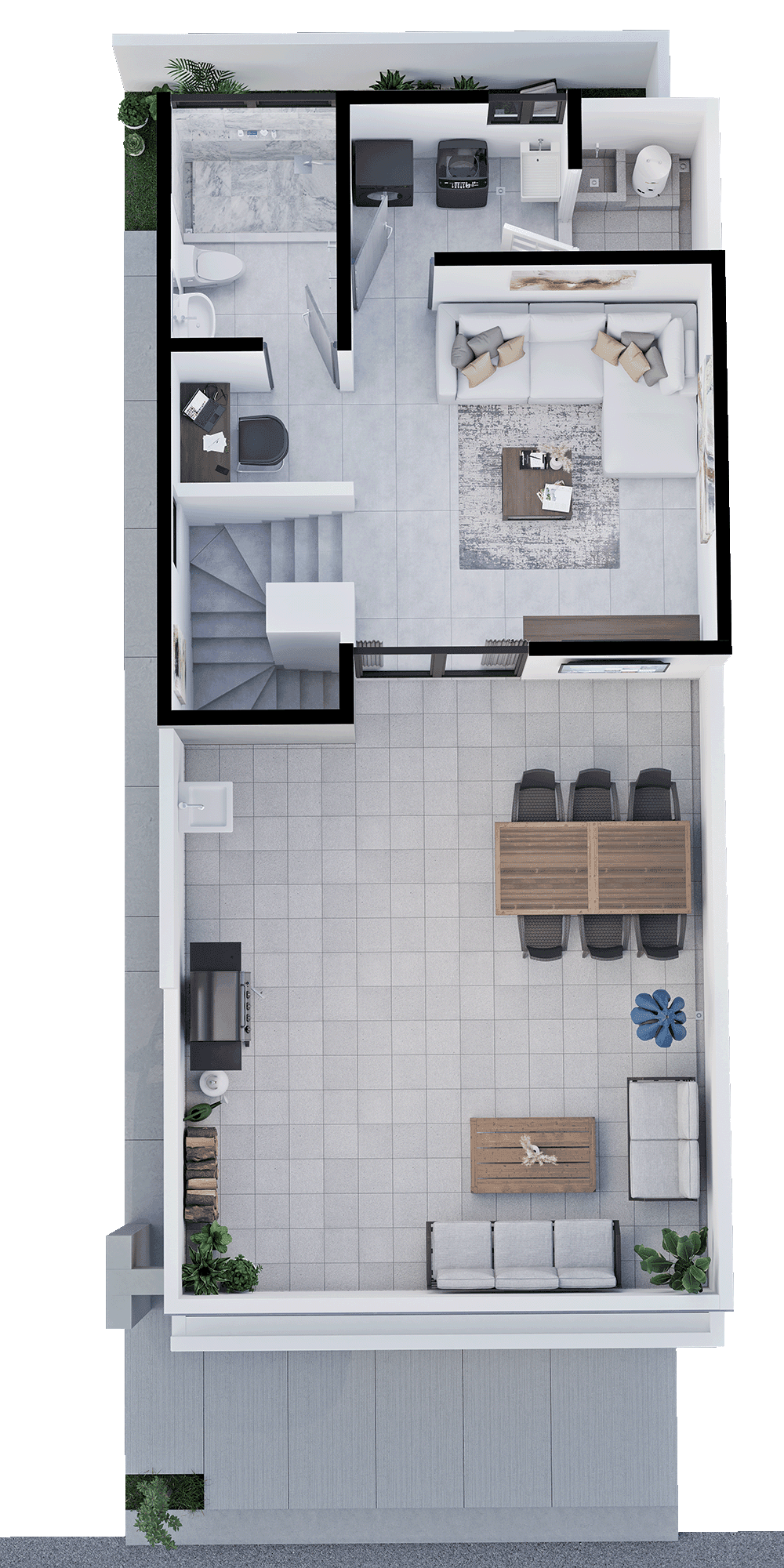 Roof garden del modelo Linaria