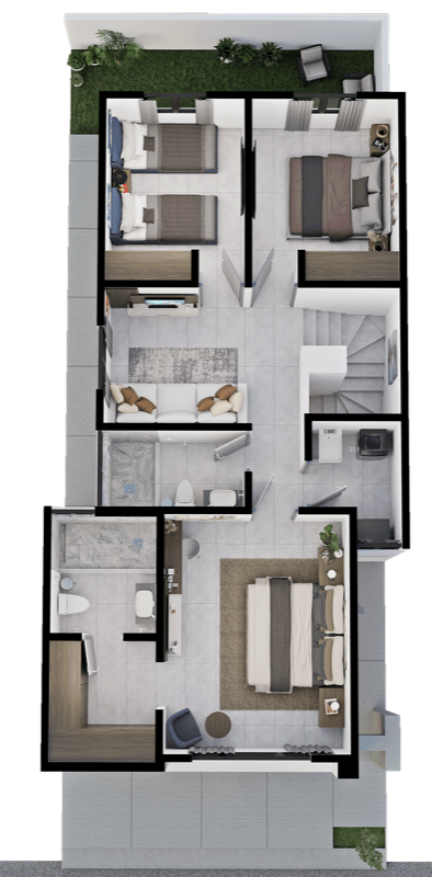 Planta alta del modelo Olivo