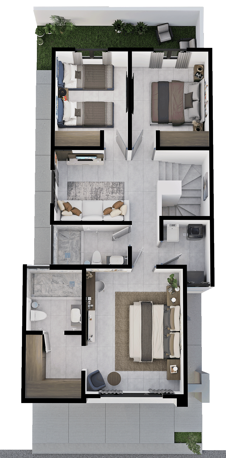 Planta alta del modelo Olivo
