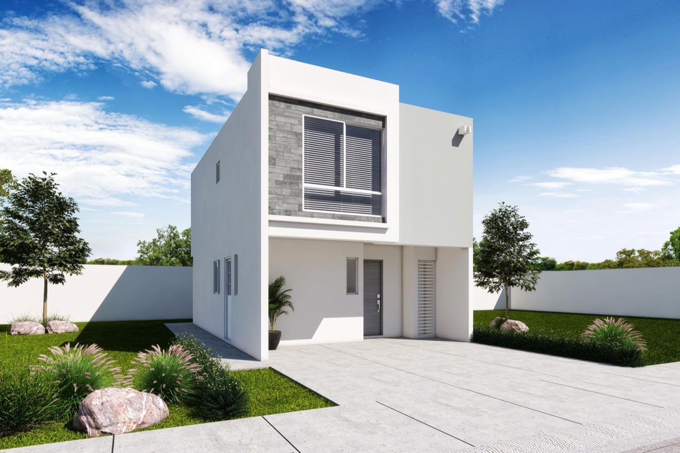 Fachada del modelo Albora