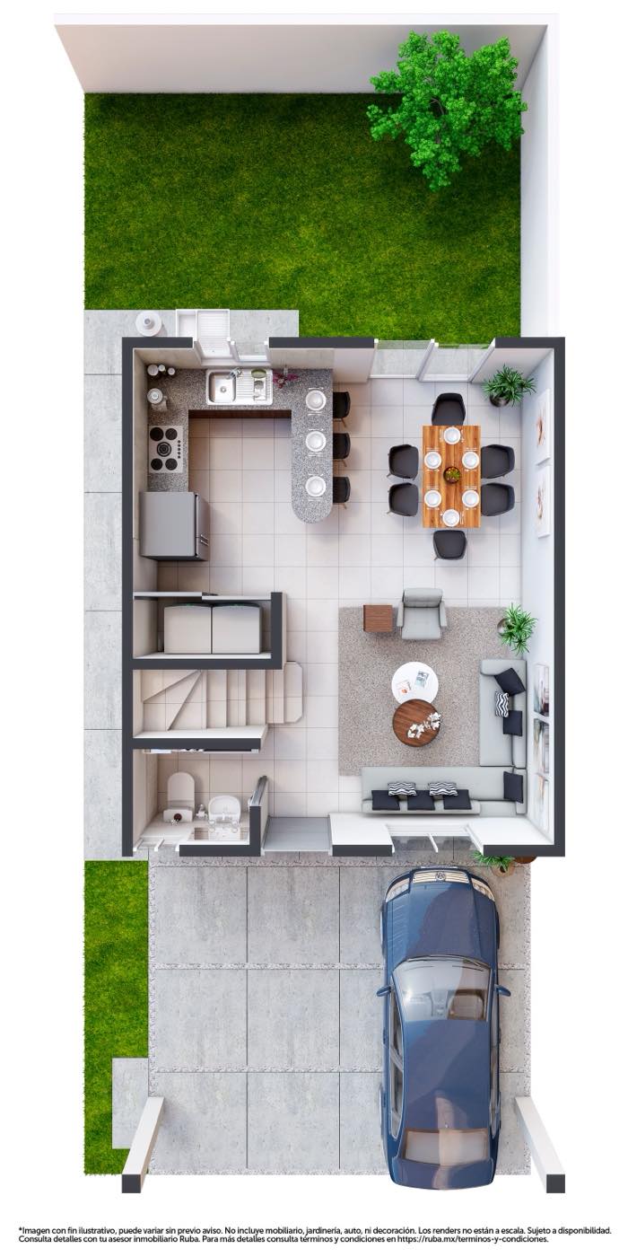 Planta baja del modelo Torralba