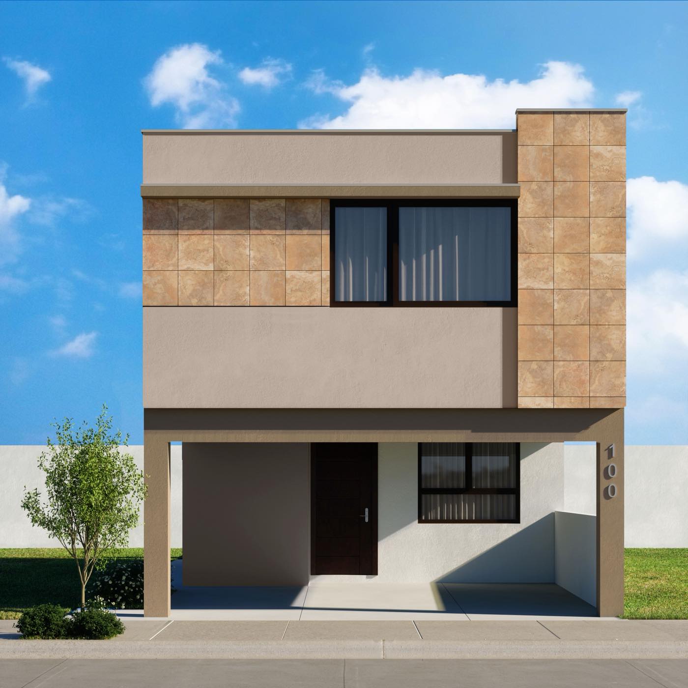 Fachada del modelo Almendro