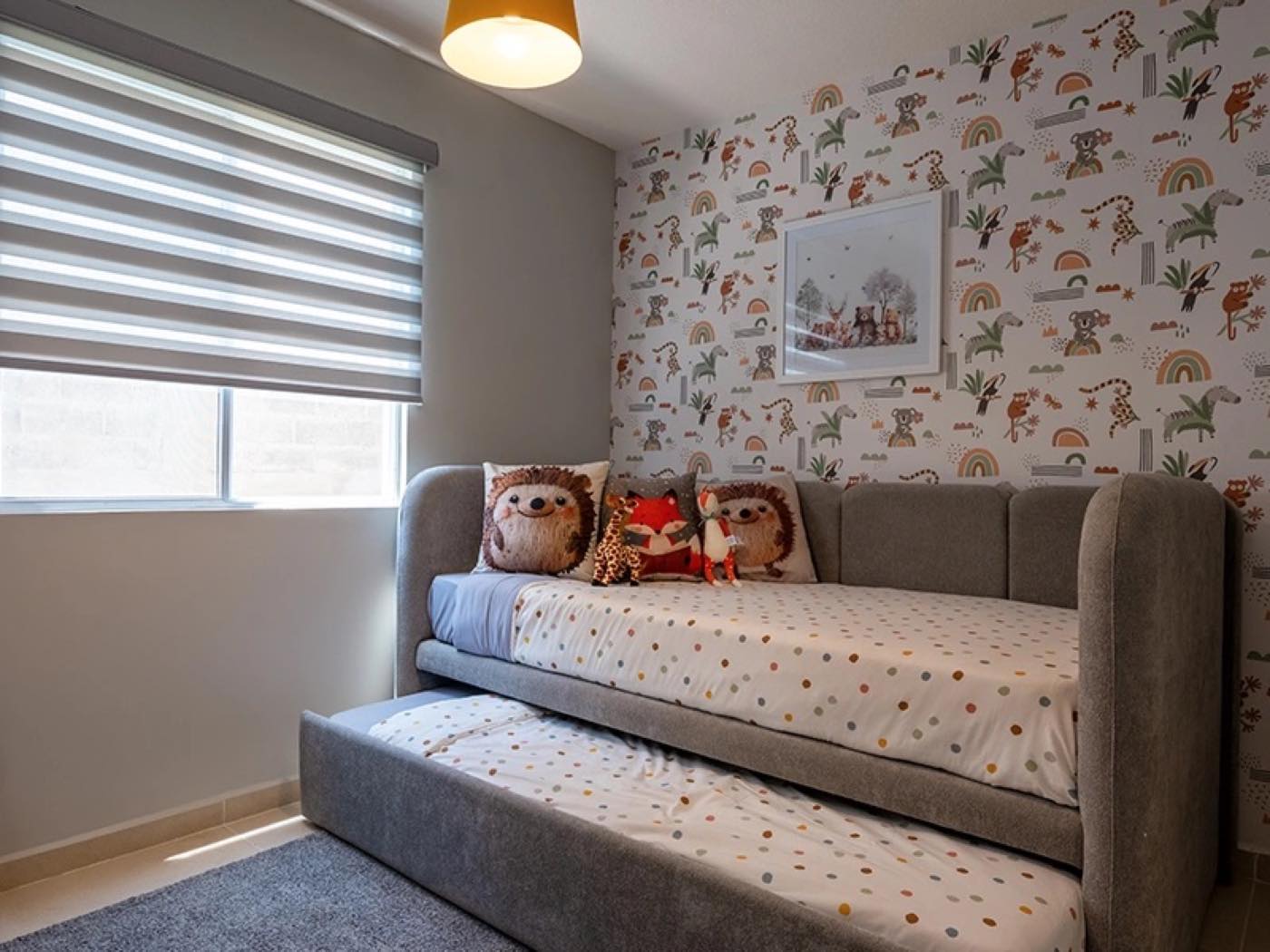 Recámara con cama duplex del modelo Águila real en fraccionamiento Vista Serena