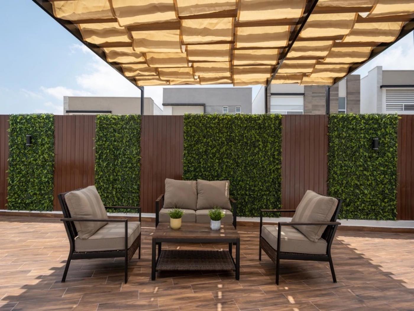 Terraza techada del modelo aura elite Premier en fraccionamiento Xandora