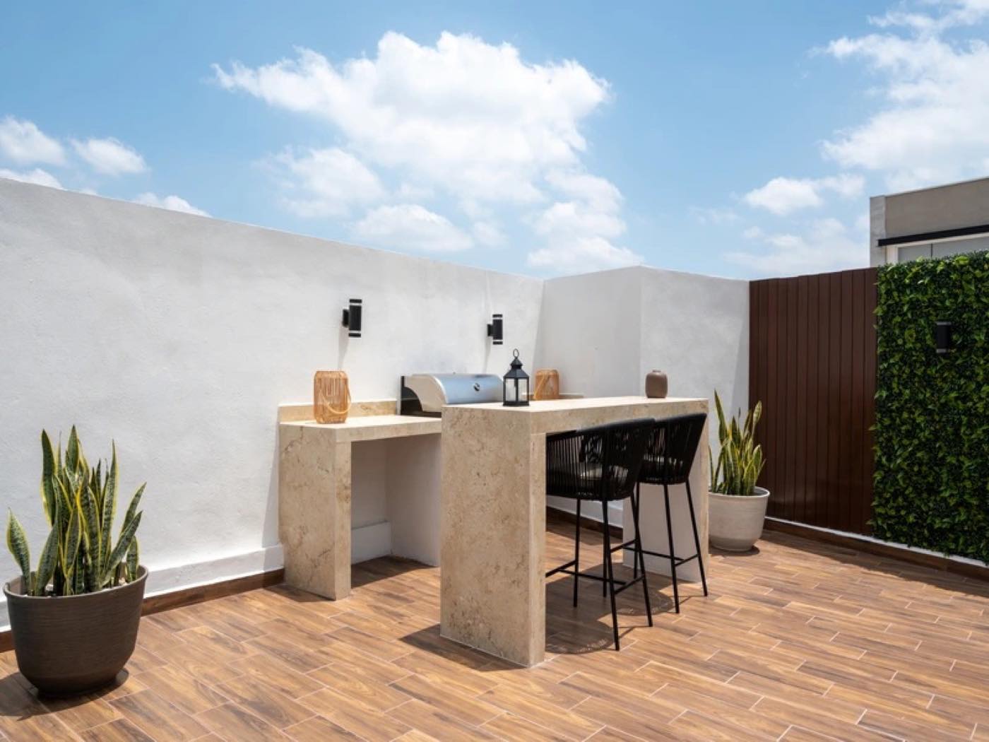 Terraza del modelo aura elite Premier en fraccionamiento Xandora