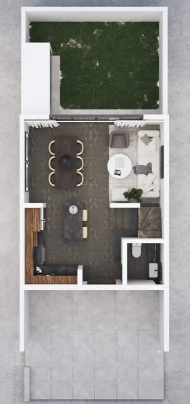 Planta baja del modelo Samos