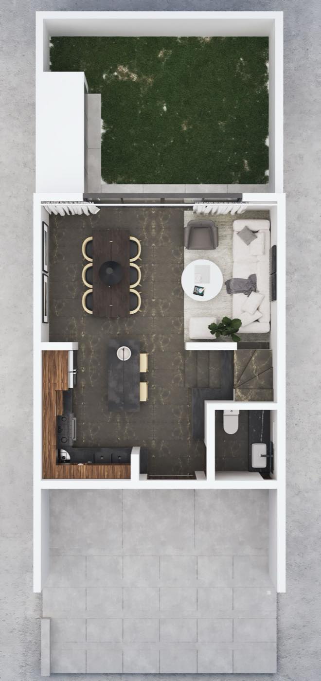 Planta baja del modelo Samos