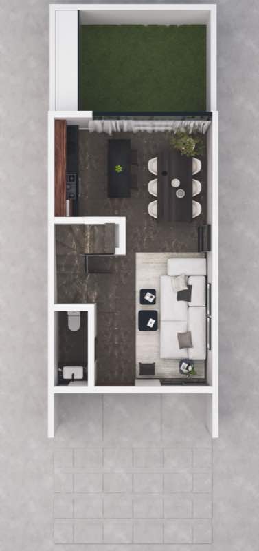 Planta baja del modelo Toledo